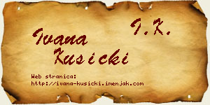 Ivana Kusicki vizit kartica